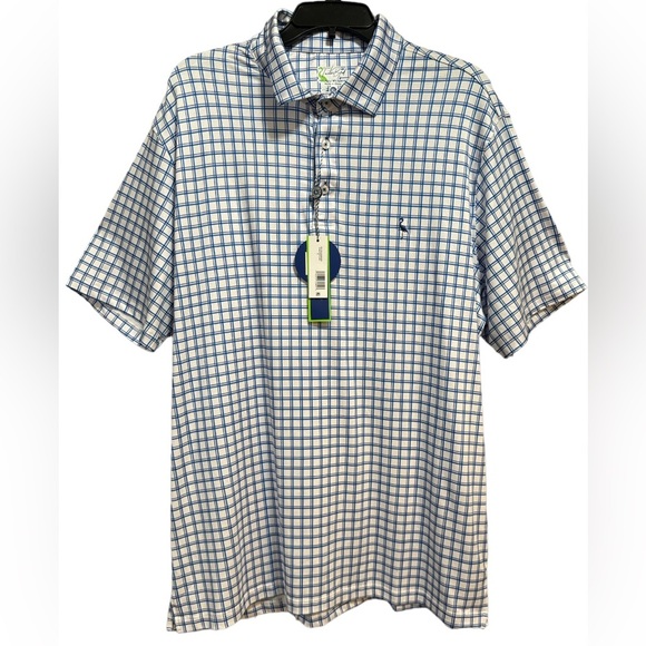 TAILORBYRD
Multi Mini Gingham Performance Polo sz XL NWT - Picture 1 of 5